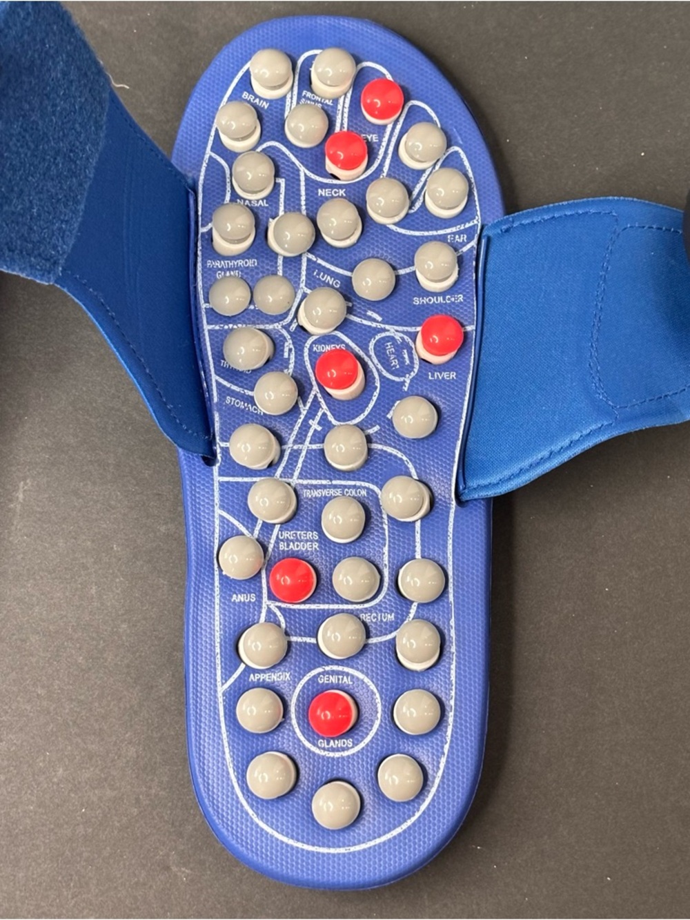 FOOT FINISH Acupressure Foot Massage Slippers Shoes Sandals, M 5-7 W 7-9 - Picture 4 of 10